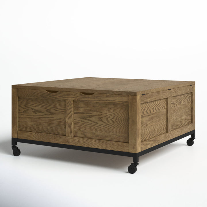 Brunswick Wheel Coffee Table with Storage Sand & Stable™