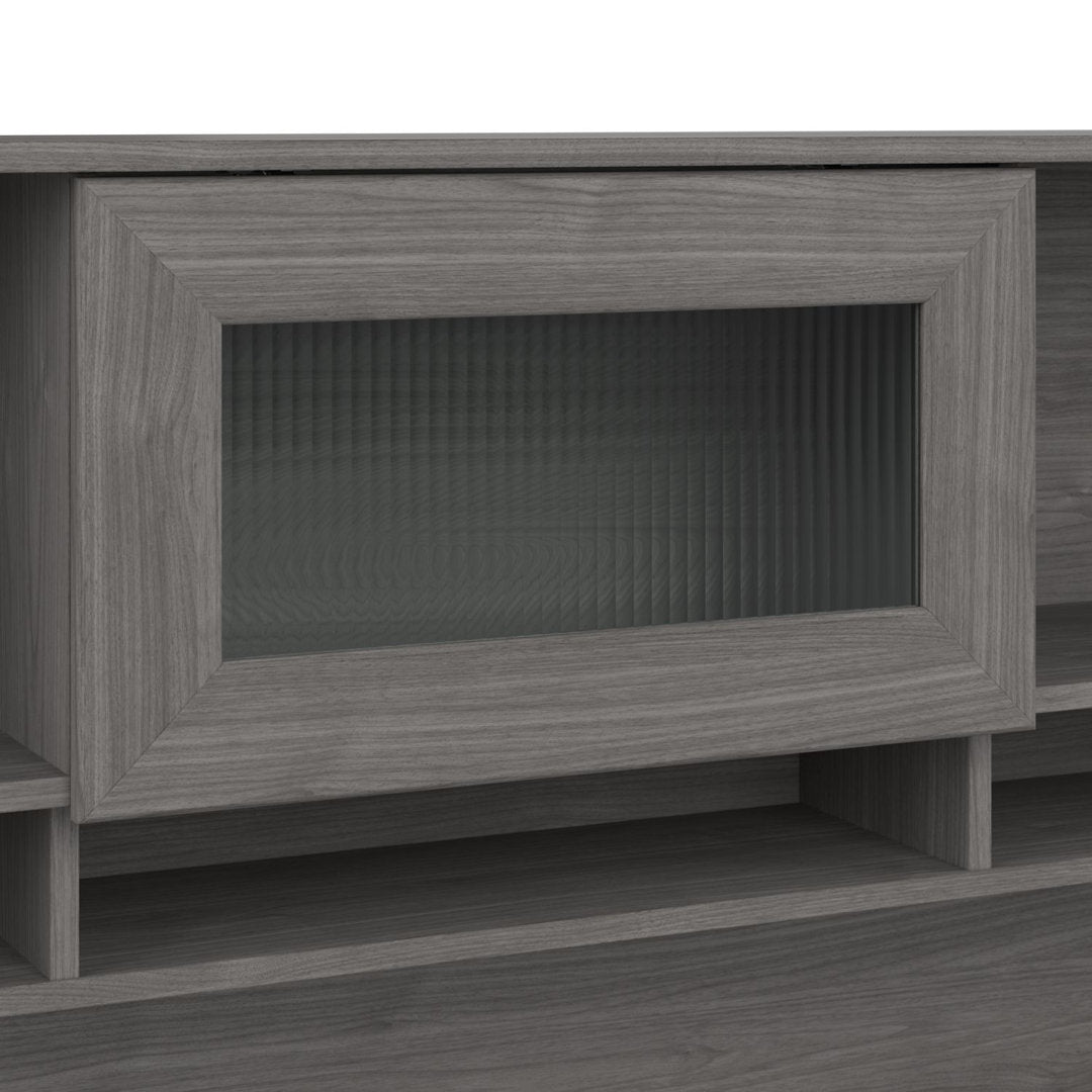 Shelonda L-Shape Executive Desk with Hutch Latitude Run® Color: Modern Gray