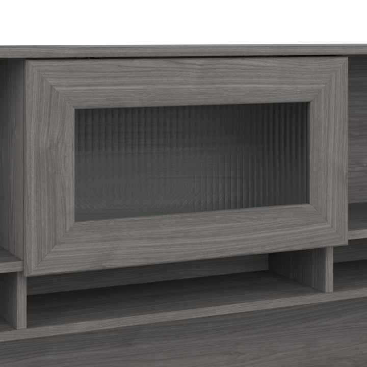 Shelonda L-Shape Executive Desk with Hutch Latitude Run® Color: Modern Gray