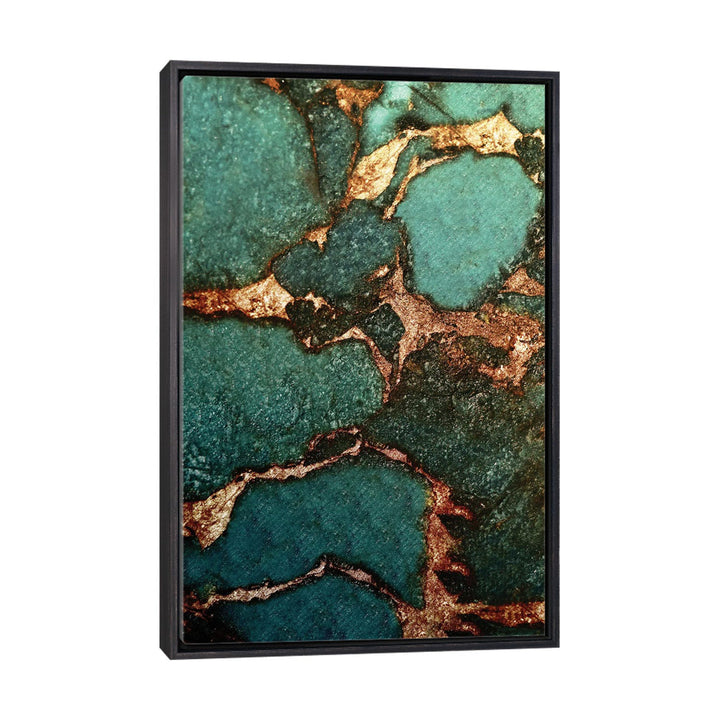 Emerald' - Painting Print East Urban Home Size: 40" H x 26" W x 1.5" D Format: Distressed Black Frame