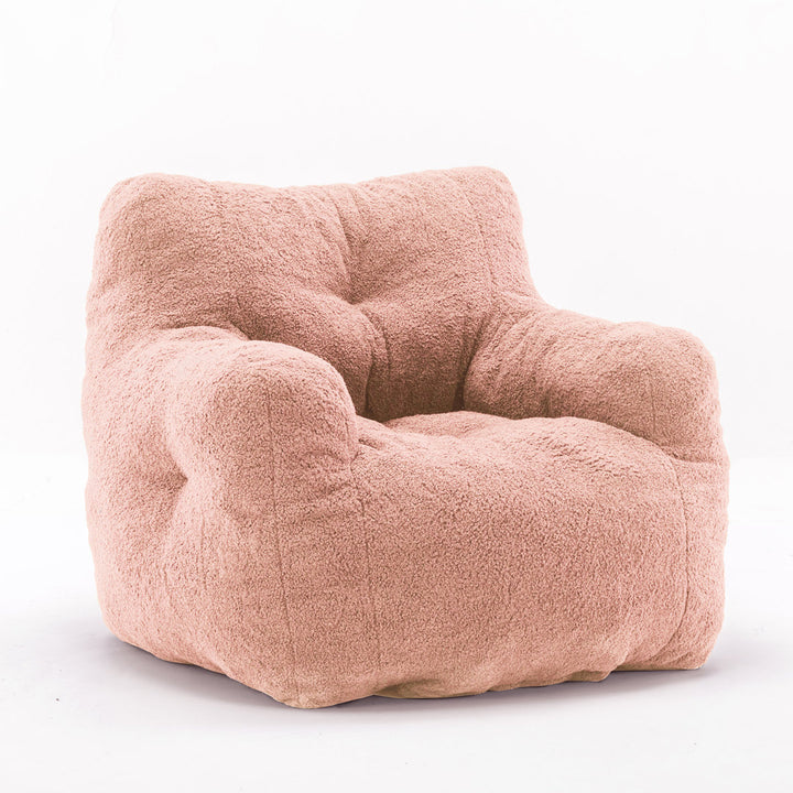 Medium Bean Bag Chair Viv + Rae™ Body Fabric: Light Pink Faux Fur
