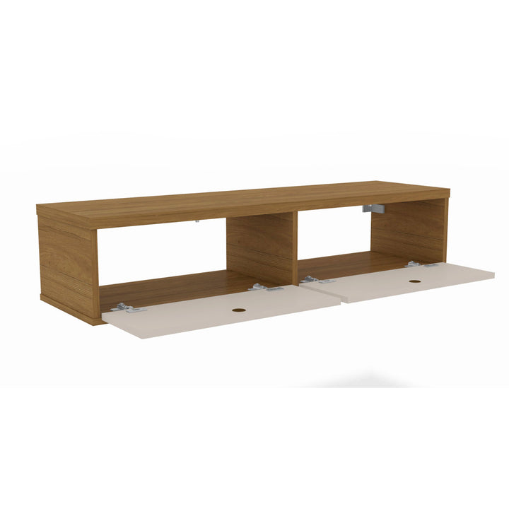 Darryl Floating TV Stand for TVs up to 48" Zipcode Design™ Color: Cinnamon/Off White