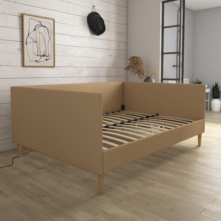 Chadlee Daybed Mercer41 Color: Tan Linen Size: Full