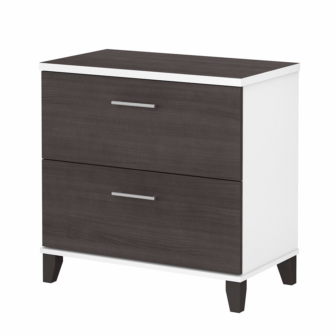 Magomed 2-Drawer Lateral Filing Cabinet Gracie Oaks Color: Storm Gray/White