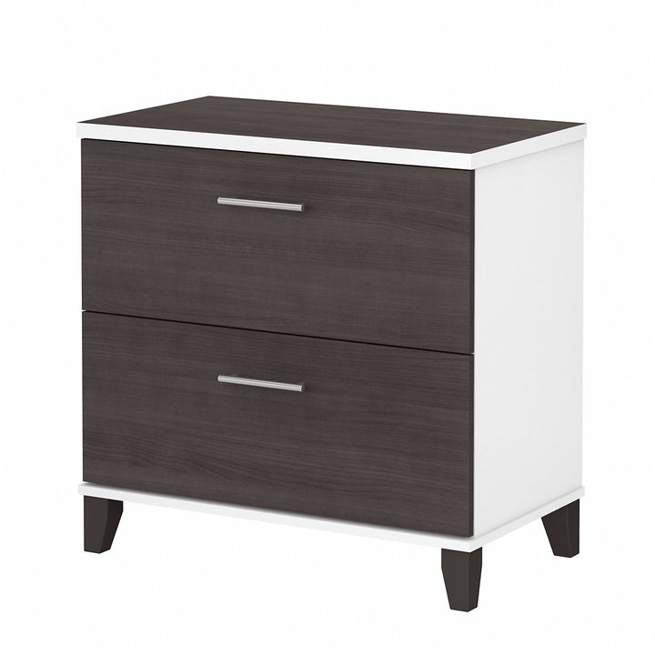 Magomed 2-Drawer Lateral Filing Cabinet Gracie Oaks Color: Storm Gray/White