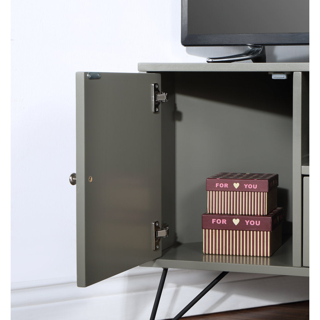 Haffner Corner TV Stand for TVs up to 49" Wade Logan® Color: Gray