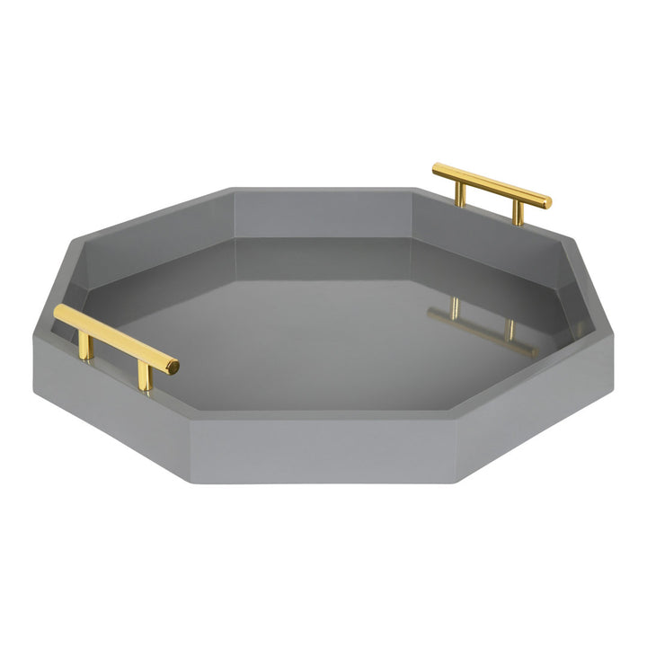 Norvan Ottoman/Coffee Table Tray Everly Quinn Color: Gray