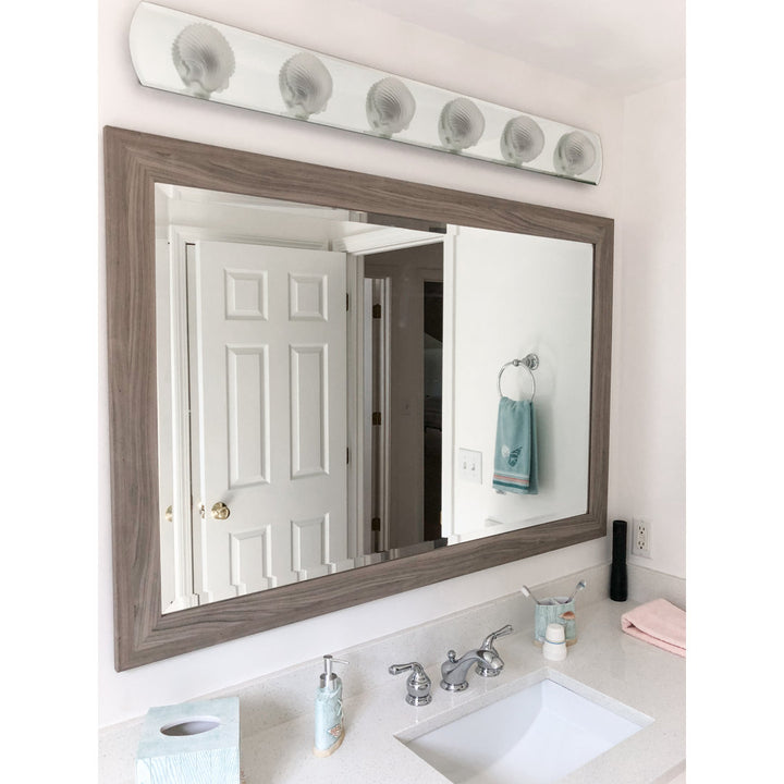 Shmuel Wood Framed with Safety Backing Ideal for Bathroom / Vanity Mirror Wade Logan® Size: 20" x 54" Finish: Driftwood Textured