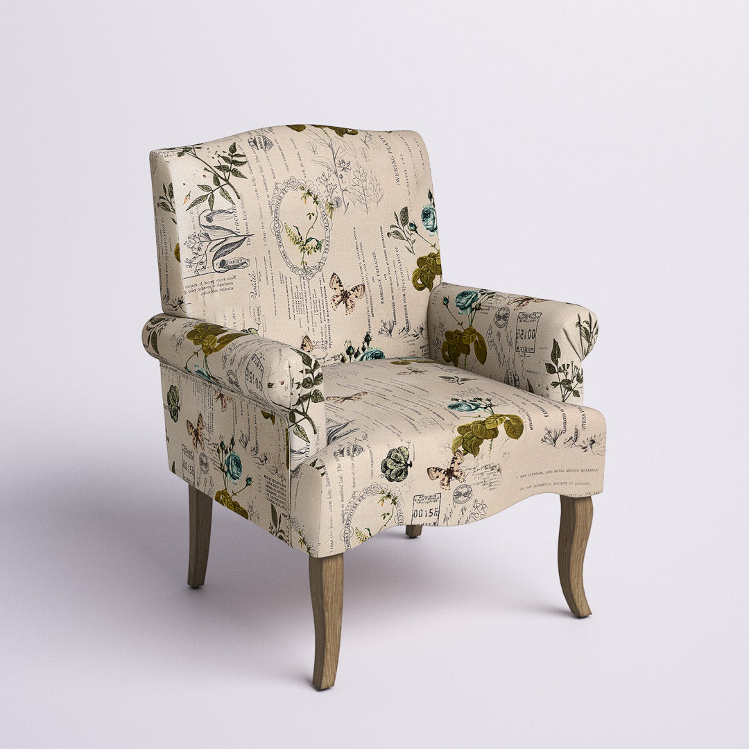 Belle 30" W Polyester Armchair Laurel Foundry Modern Farmhouse® Fabric: Floral Chenille