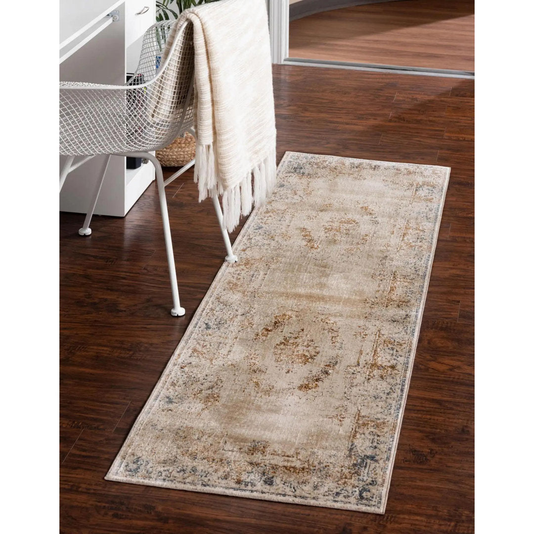 Arlindo Oriental Beige/Brown/Gray/Blue Area Rug Lark Manor™ Rug Size: Runner 2' x 8'
