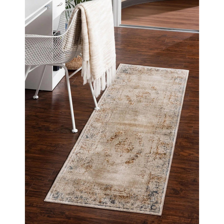 Arlindo Oriental Beige/Brown/Gray/Blue Area Rug Lark Manor™ Rug Size: Runner 2' x 8'