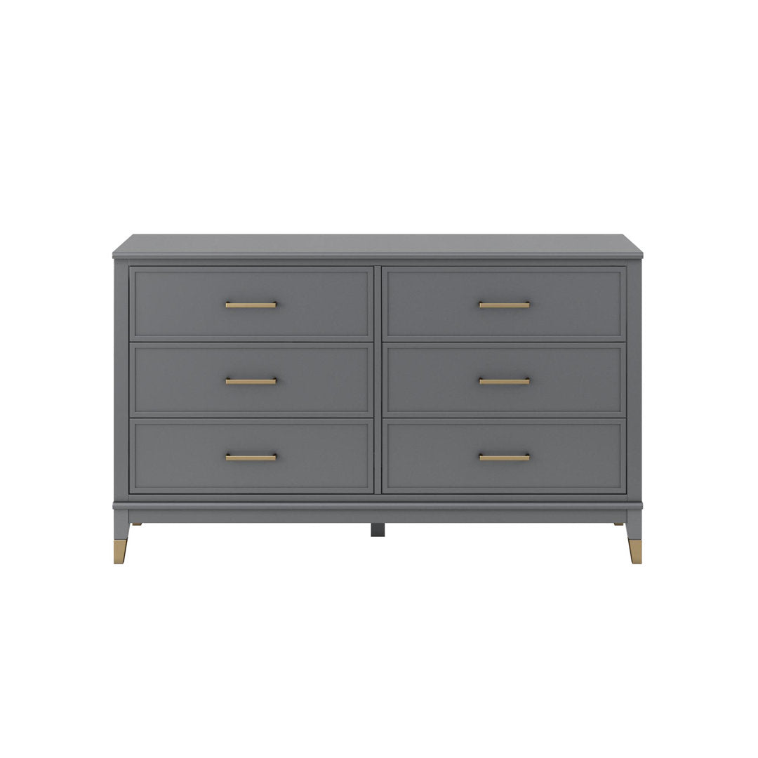 Westerleigh 6 Drawer 56.77" W Double Dresser CosmoLiving by Cosmopolitan Color: Graphite Gray