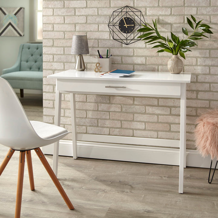 Haywa Desk Andover Mills™ Color: True White