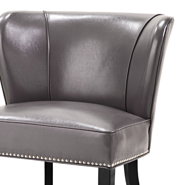 Beesley Faux Leather Armless Accent Chair Andover Mills™ Leather Type: Gray Faux Leather