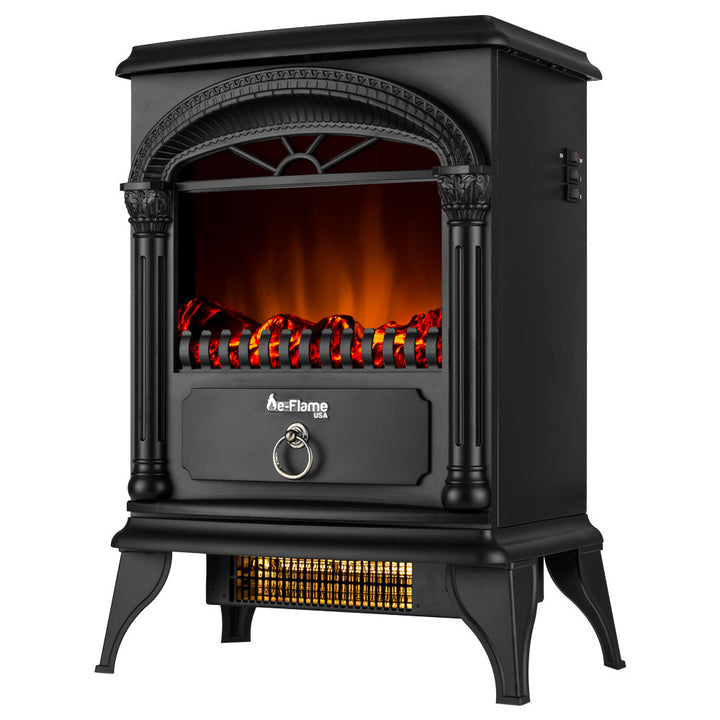 Hamilton Electric Stove e-Flame USA Finish: Matte Black