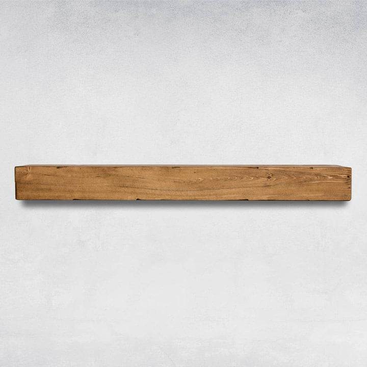 Melodye Rustic Fireplace Shelf Mantel Ebern Designs Shelf Length: 84 in., Finish: Aged Oak
