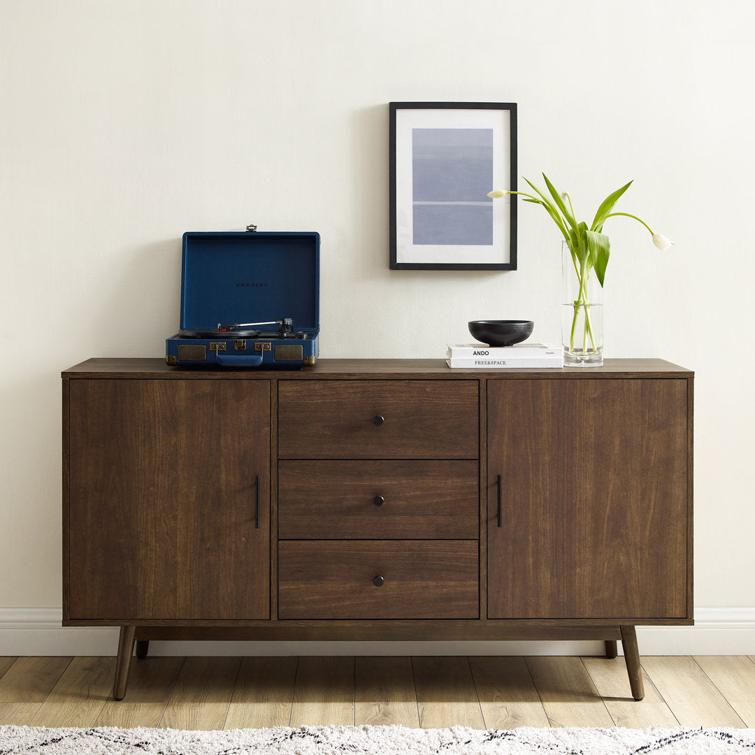 Badal 58" Wide 3 Drawer Sideboard Wade Logan® Color: Brown