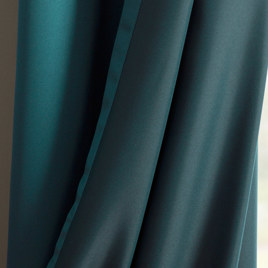 Wayfair Basics Room Darkening Grommet Curtain Panel Wayfair Basics® Curtain Color: Teal Size per Panel: 40" W x 63" L