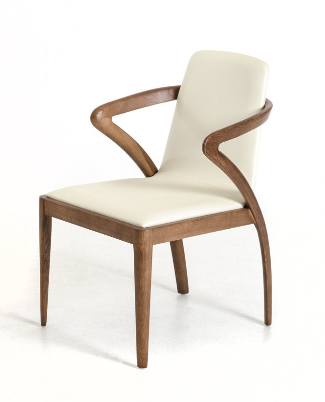 Downham Solid Wood Upholstered Arm Chair in Cream AllModern