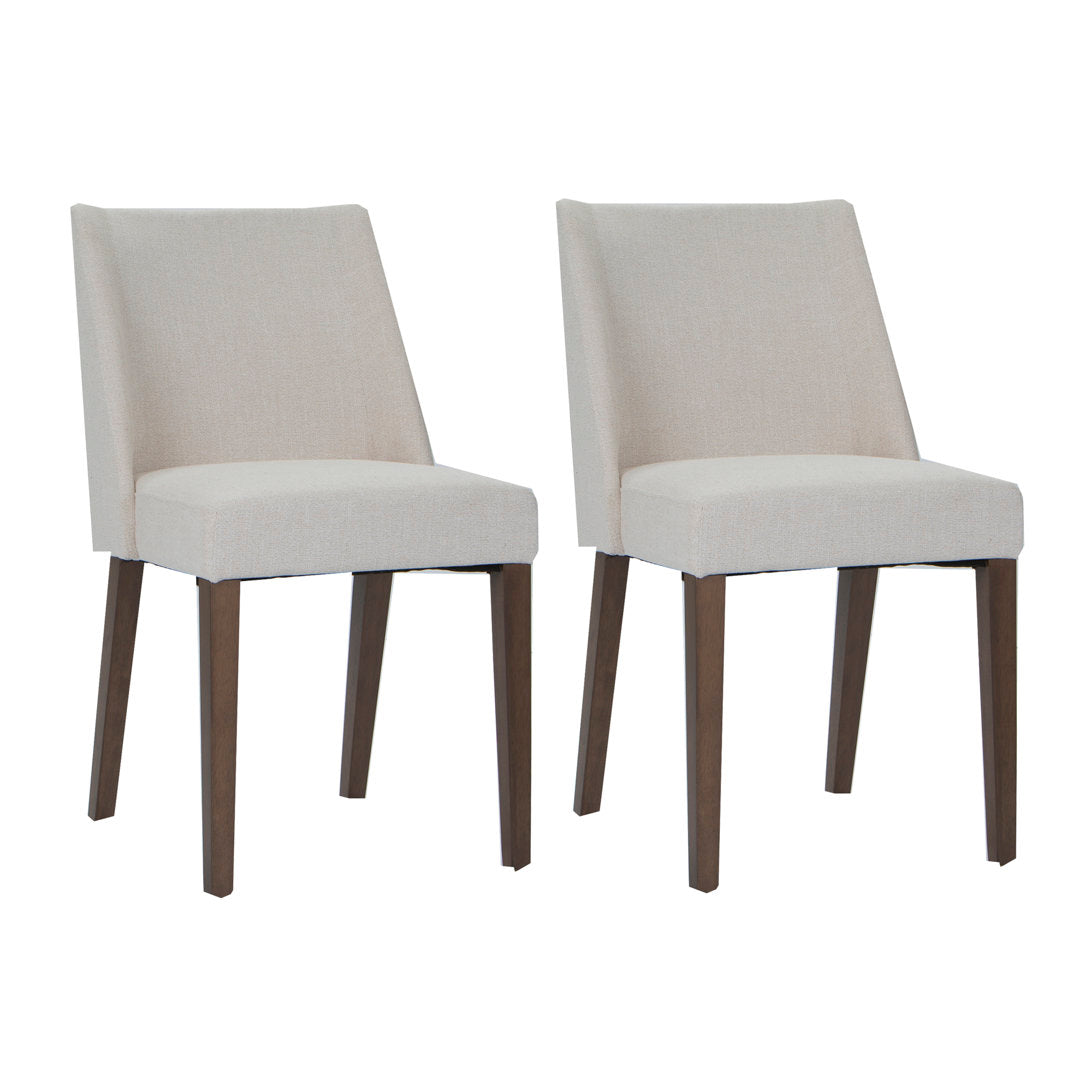 Didmarton Linen Side Chair (Set of 2) Zipcode Design™ Upholstery Color: Light Tan Linen