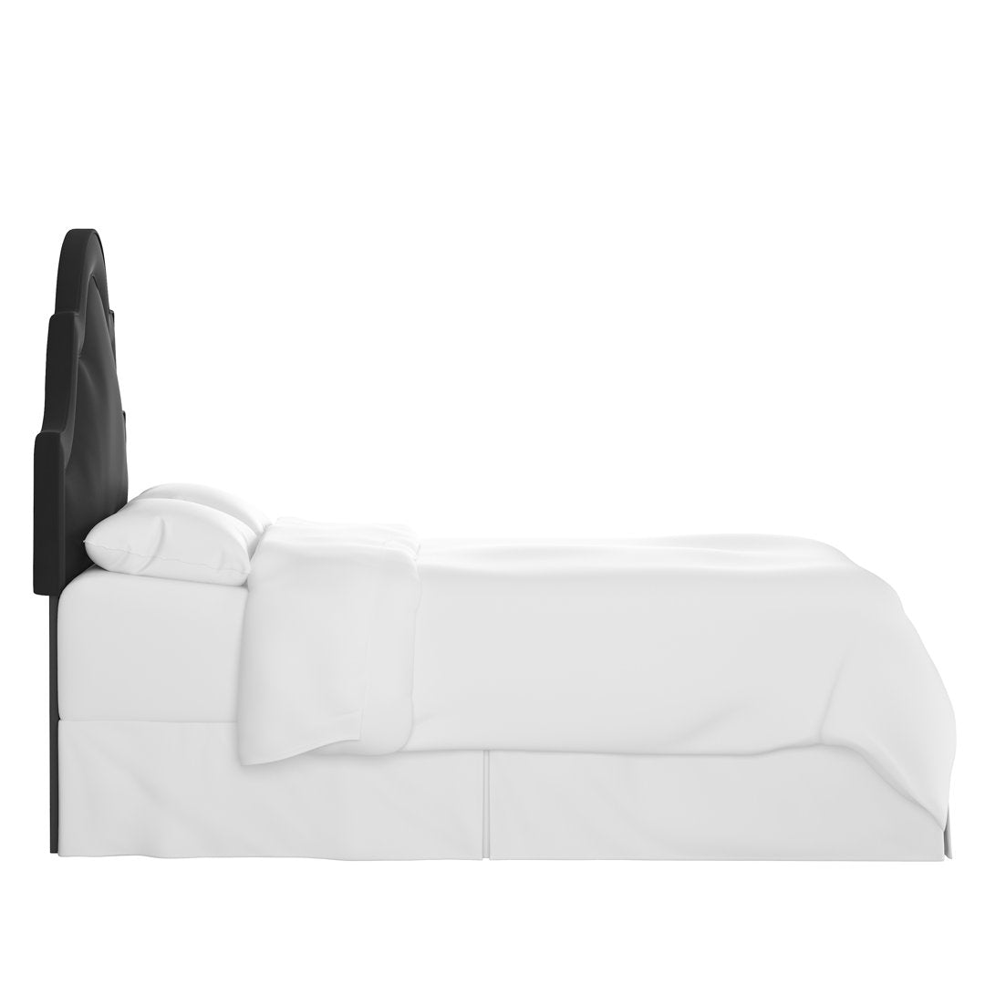 McAfee Velvet Upholstered Panel Headboard Kelly Clarkson Home Size: Queen Upholstery: Classic Ink Performance Velvet