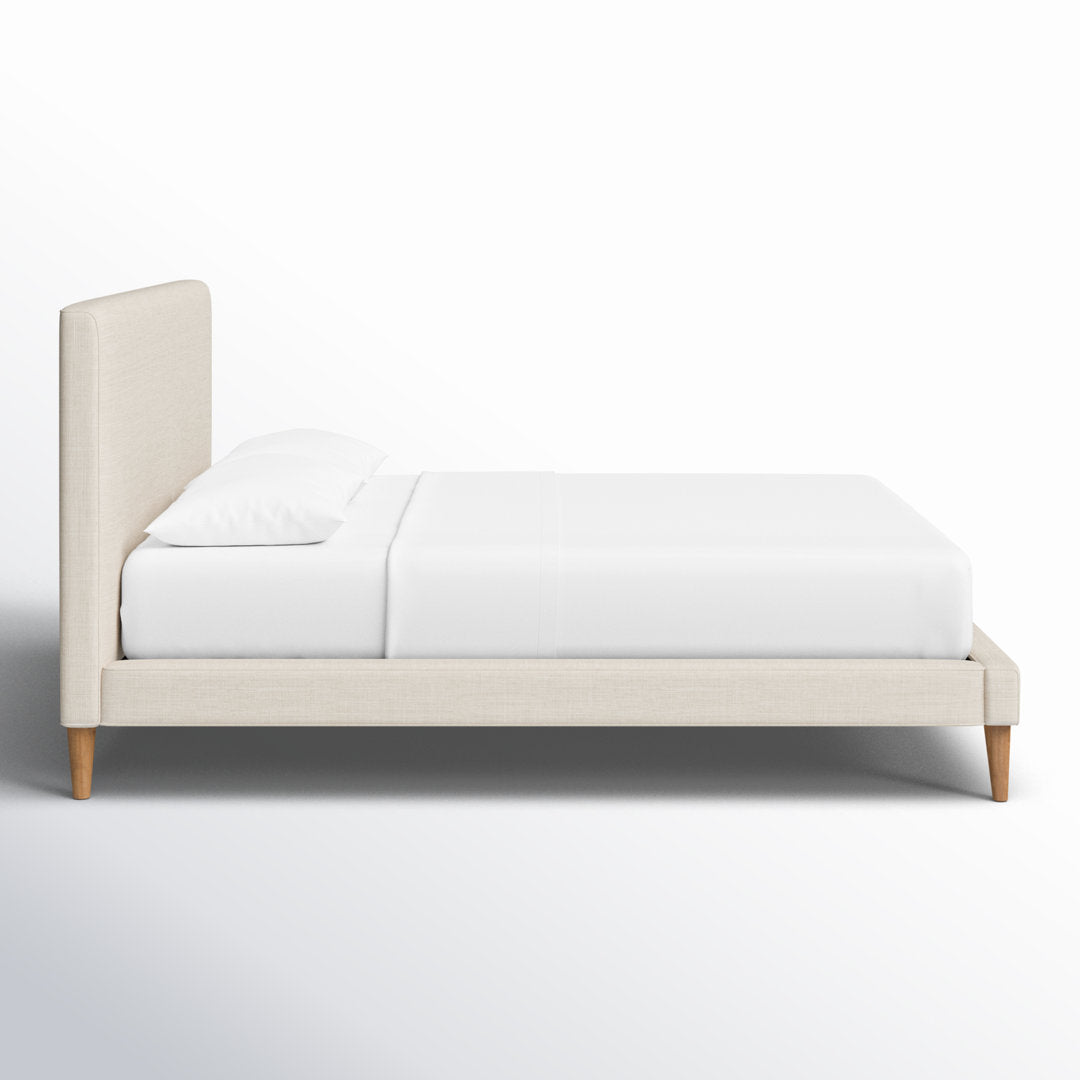Williams Upholstered Bed AllModern Color: Light Gray Size: Queen