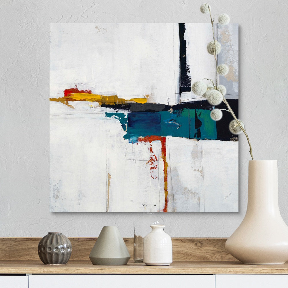 Seconds of Circumstance II by Sydney Edmunds - Painting Print on Canvas Mercury Row® Size: 16" H x 16" W Format: Wrapped Canvas