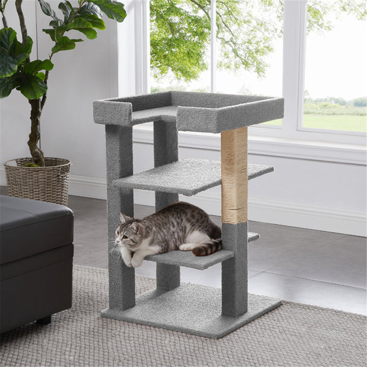 31.3" Towcester Cat Tree, Climbing Tower Cat Condo Tucker Murphy Pet™ Color: Gray