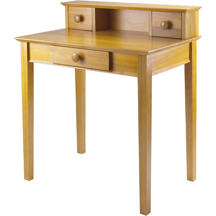 Hilderbrand Solid Wood Desk with Hutch Red Barrel Studio®