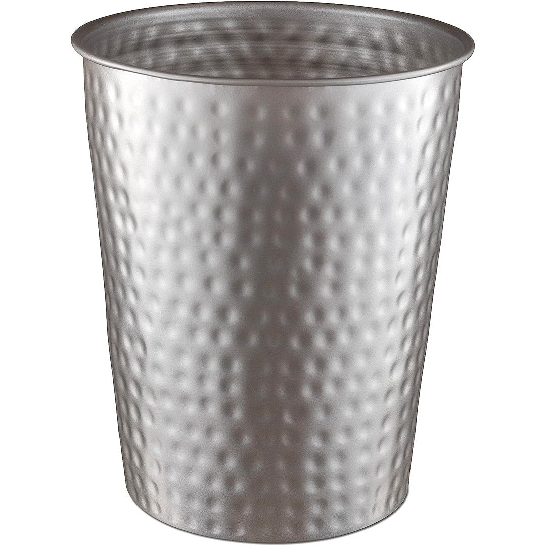 Hand Hammered Metal 1.7 Gallon Waste Basket Monarch Abode Color: Pewter