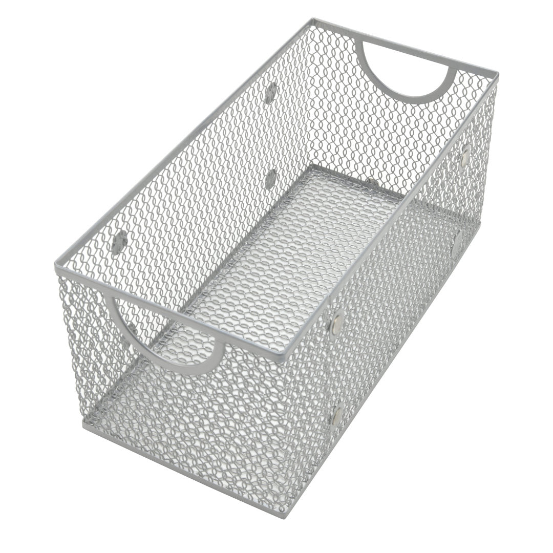 Mesh Open Bin Metal Box Rebrilliant Size: 6" H x 10" W x 9" D