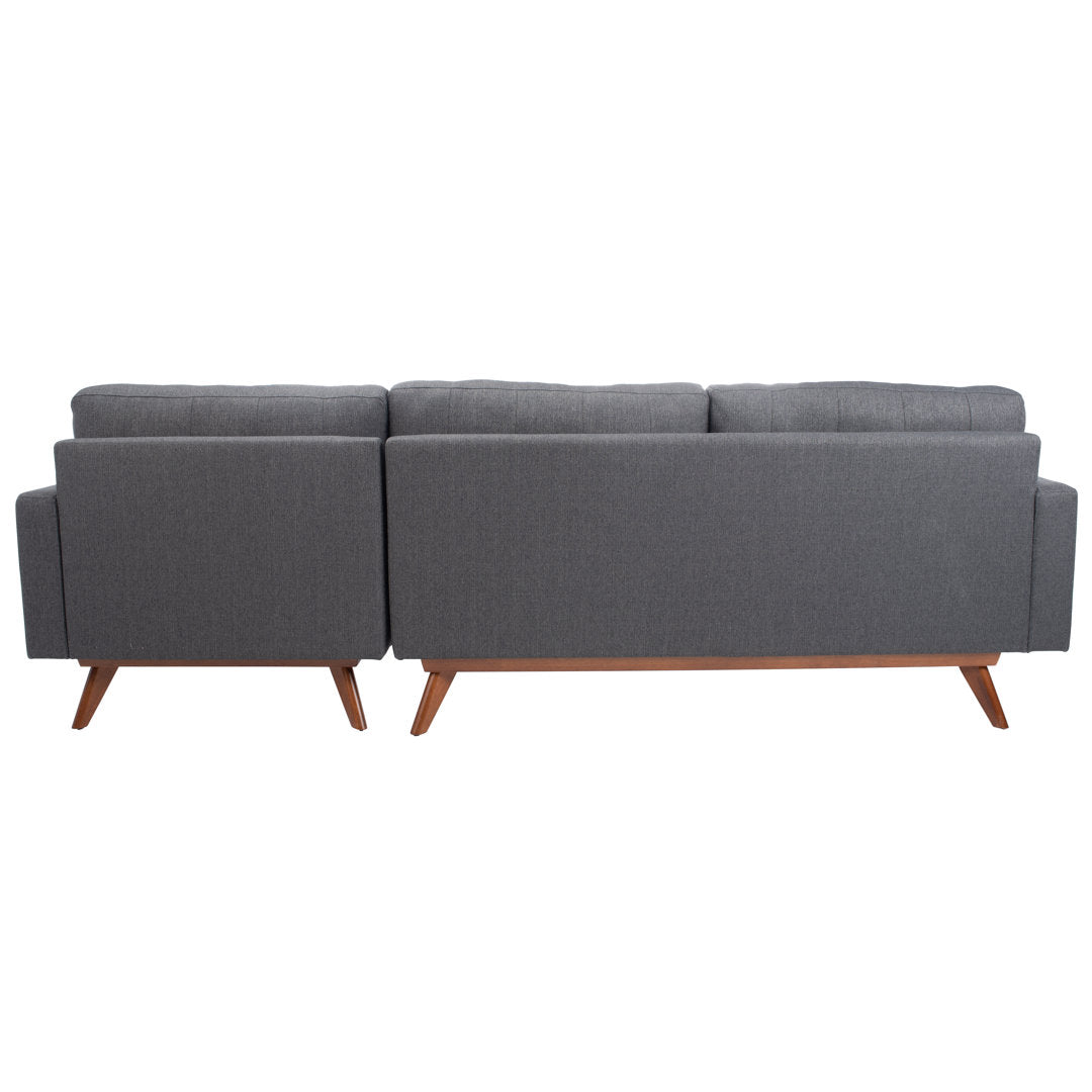 Jalean 103" Wide Linen Right Hand Facing Sofa & Chaise George Oliver