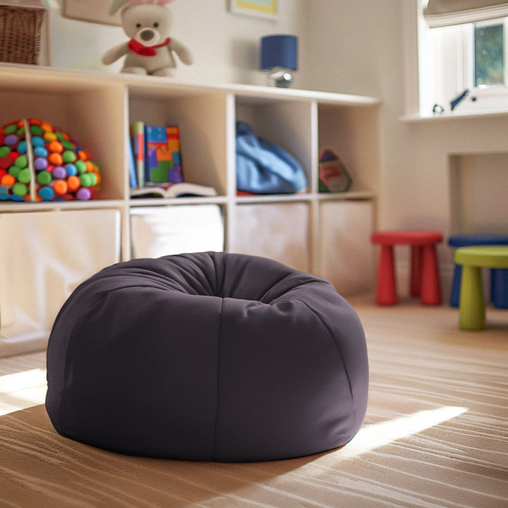 Classic Refillable Cotton Bean Bag Chair Mack & Milo™ Size: Small Body Fabric: Gray Cotton Twill