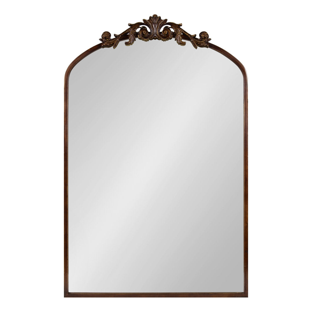 Anglo Arendahl Traditional Accent Mirror Fleur De Lis Living Size: 36" x 24" Finish: Bronze