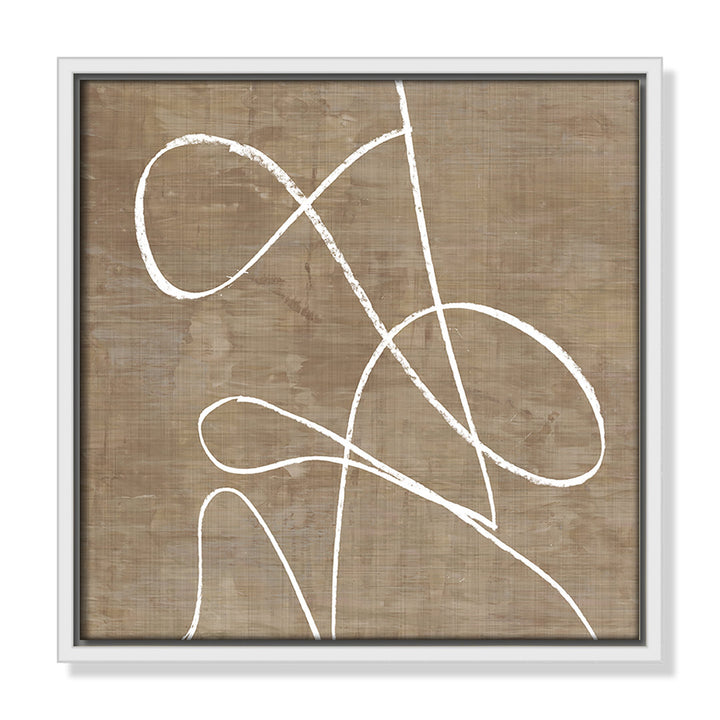 Swooping Lines - Floater Frame Painting on Canvas Joss & Main Size: 13.5" H x 13.5" W x 2" D Format: White