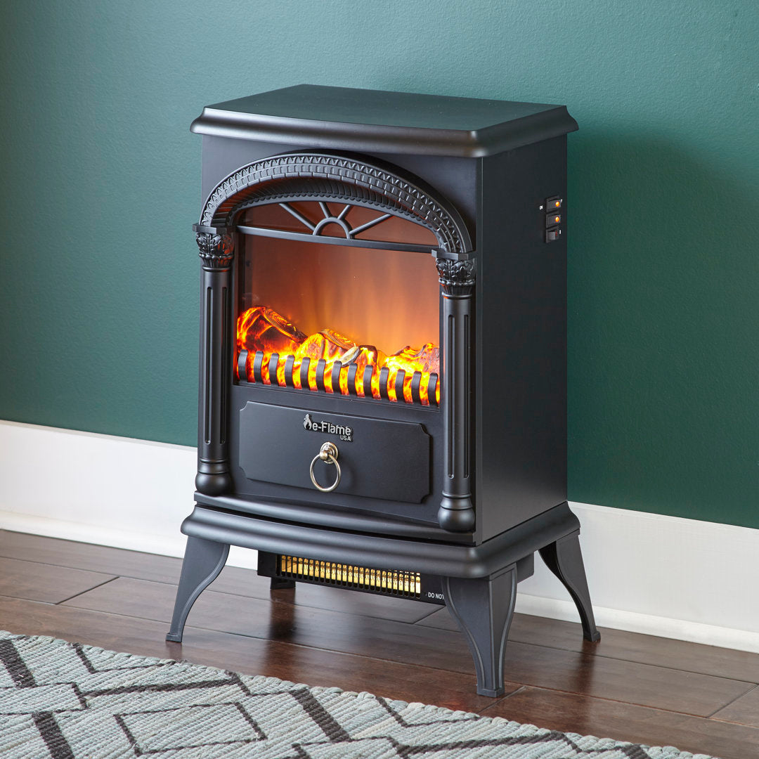 Hamilton Electric Stove e-Flame USA Finish: Matte Black