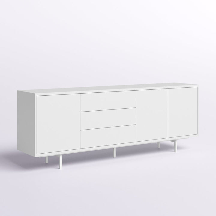 Anirvin TV Stand for TVs up to 88" Wade Logan® Color: White