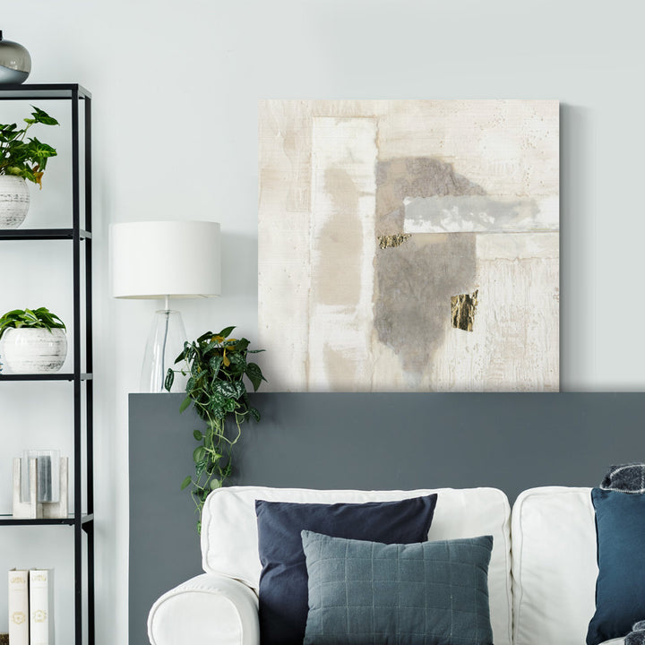 Neutral Gold I' - Wrapped Canvas Print Mercer41 Size: 16" H x 16" W x 1" D