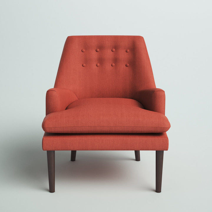 Button Tufted Armchair 510 Design Upholstery Color: Spice