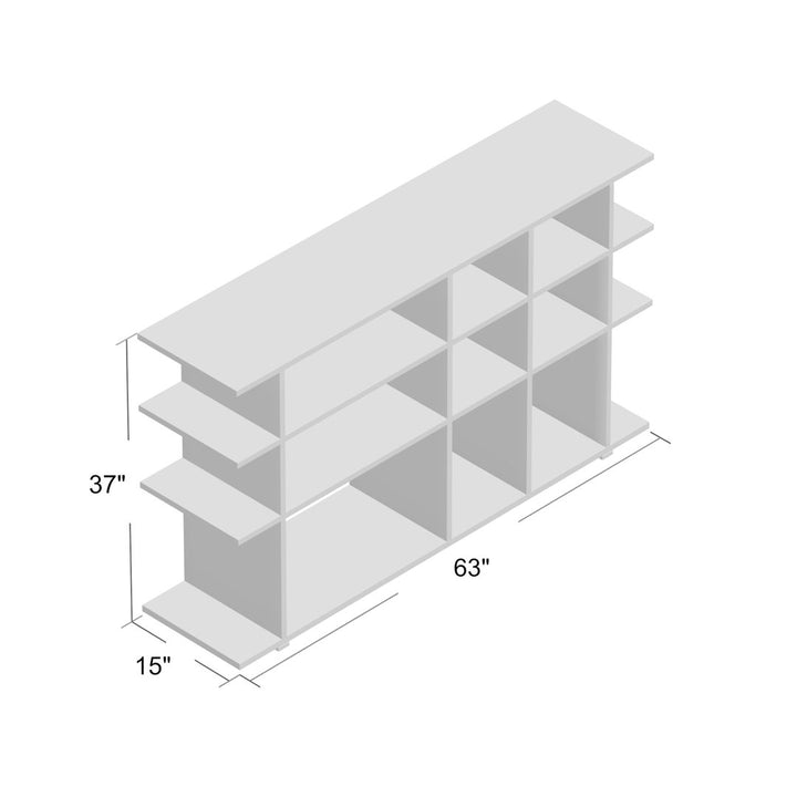 Raelin Geometric Bookcase Foundry Select