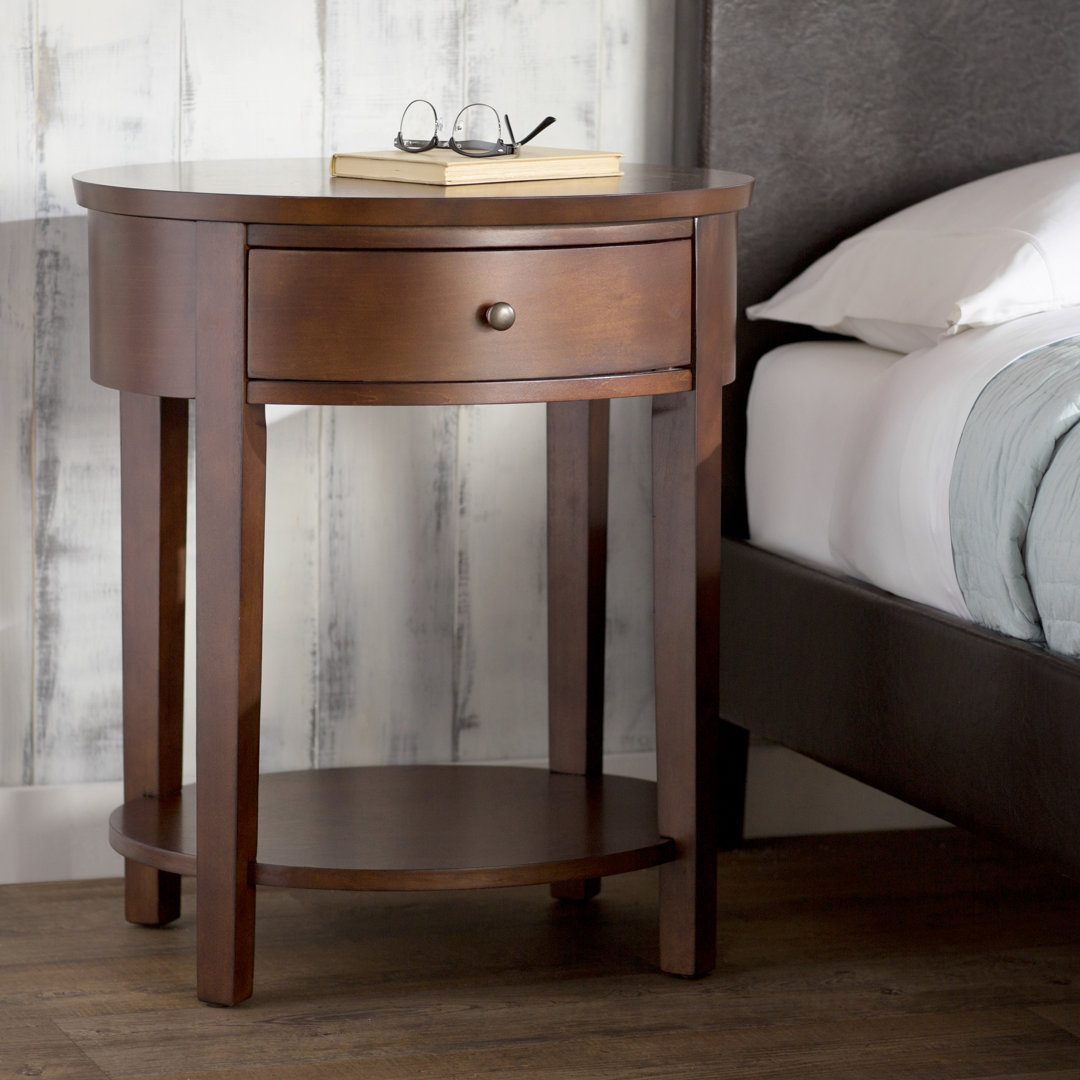 Zaheed End Table with Storage Red Barrel Studio® Color: Espresso