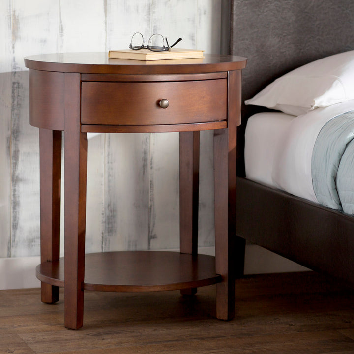 Zaheed End Table with Storage Red Barrel Studio® Color: Espresso