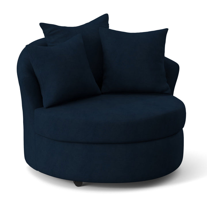 Alsup Barrel Chair Andover Mills™ Fabric: Bulldozer Sapphire