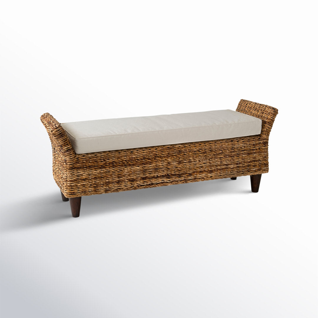 Calne Upholstered Wicker Bench Sand & Stable™