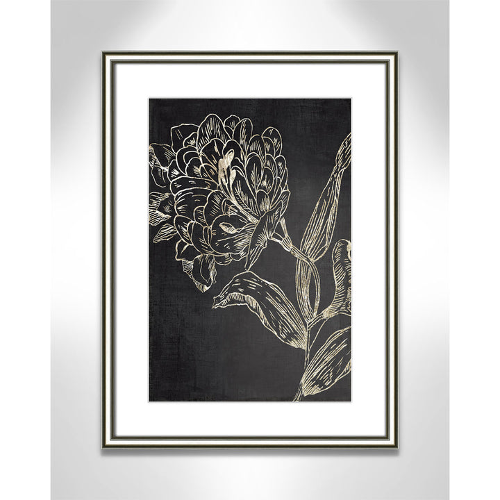 Golden Flower Folklore II by Asia Jensen - Picture Frame Graphic Art Joss & Main Size: 24.25" H x 18.25" W  Format: Silver Framed