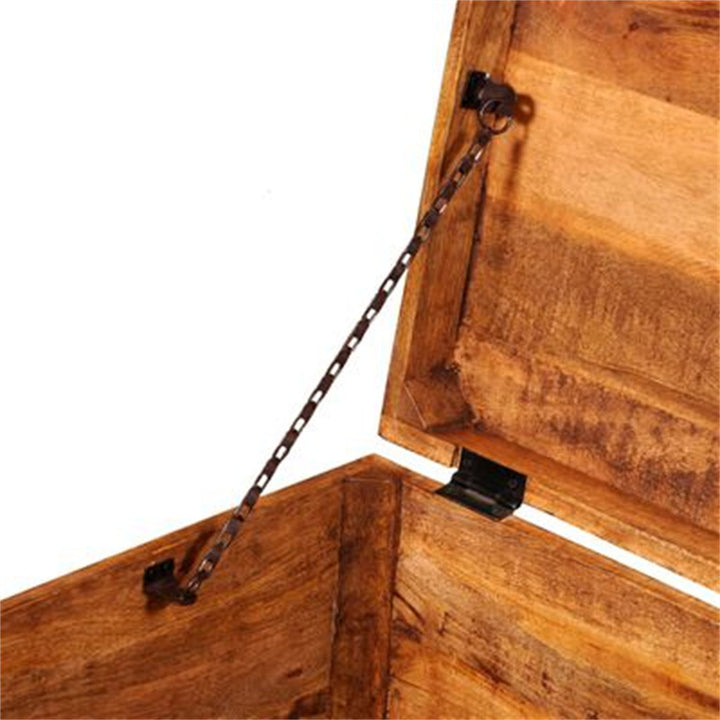 Storage Chest Cubic Rough Mango Wood Williston Forge