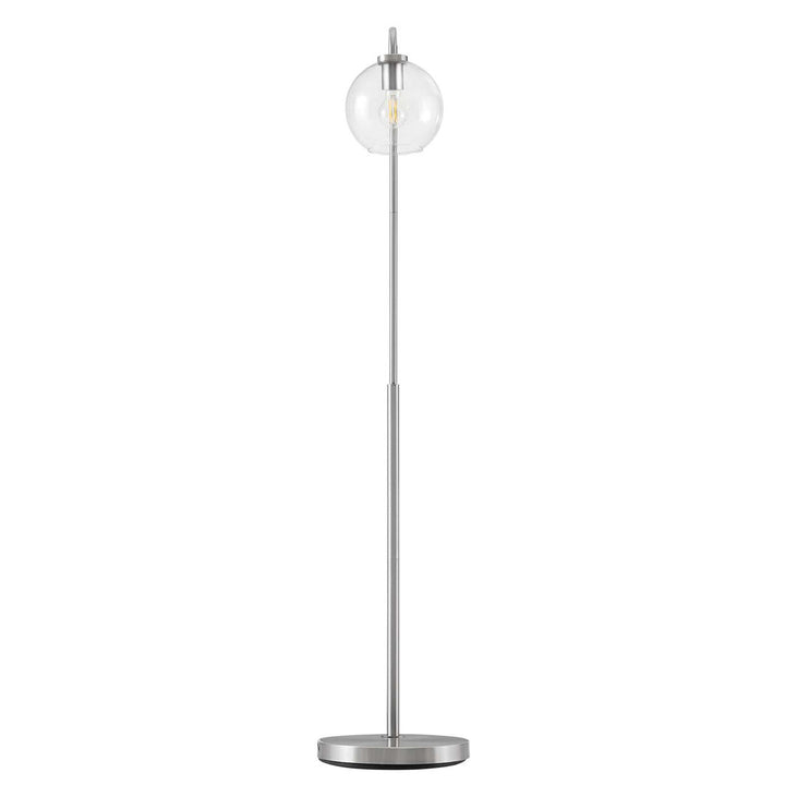 Modway Silo Glass Globe Glass and Metal Floor Lamp Modway Base Finish: Satin Nickel