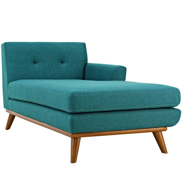Modway Engage Chaise Modway Upholstery Color: Teal Plainweave Orientation: Right Hand Facing