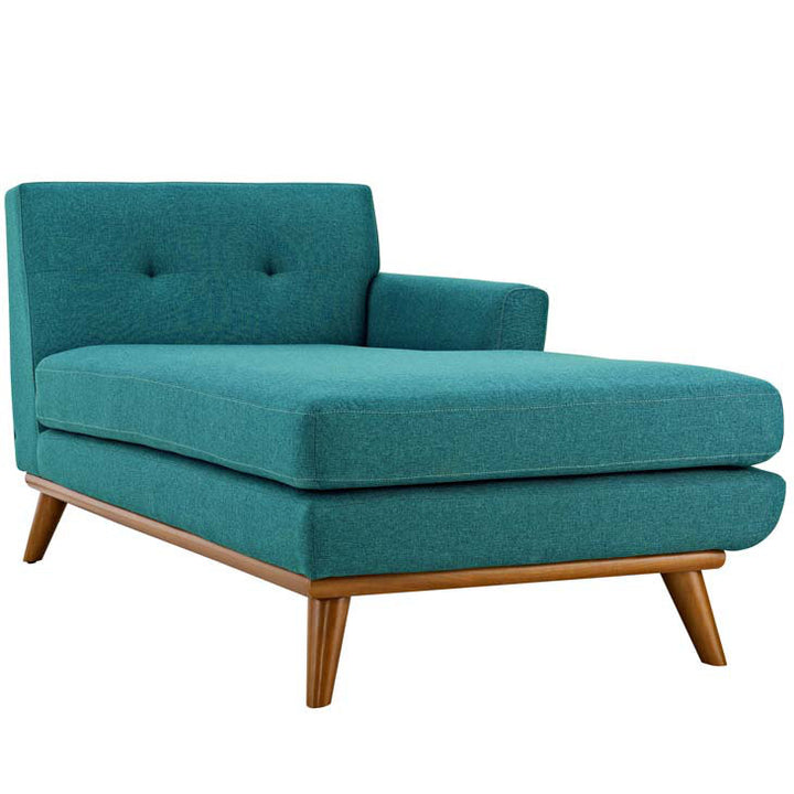 Modway Engage Chaise Modway Upholstery Color: Teal Plainweave Orientation: Right Hand Facing
