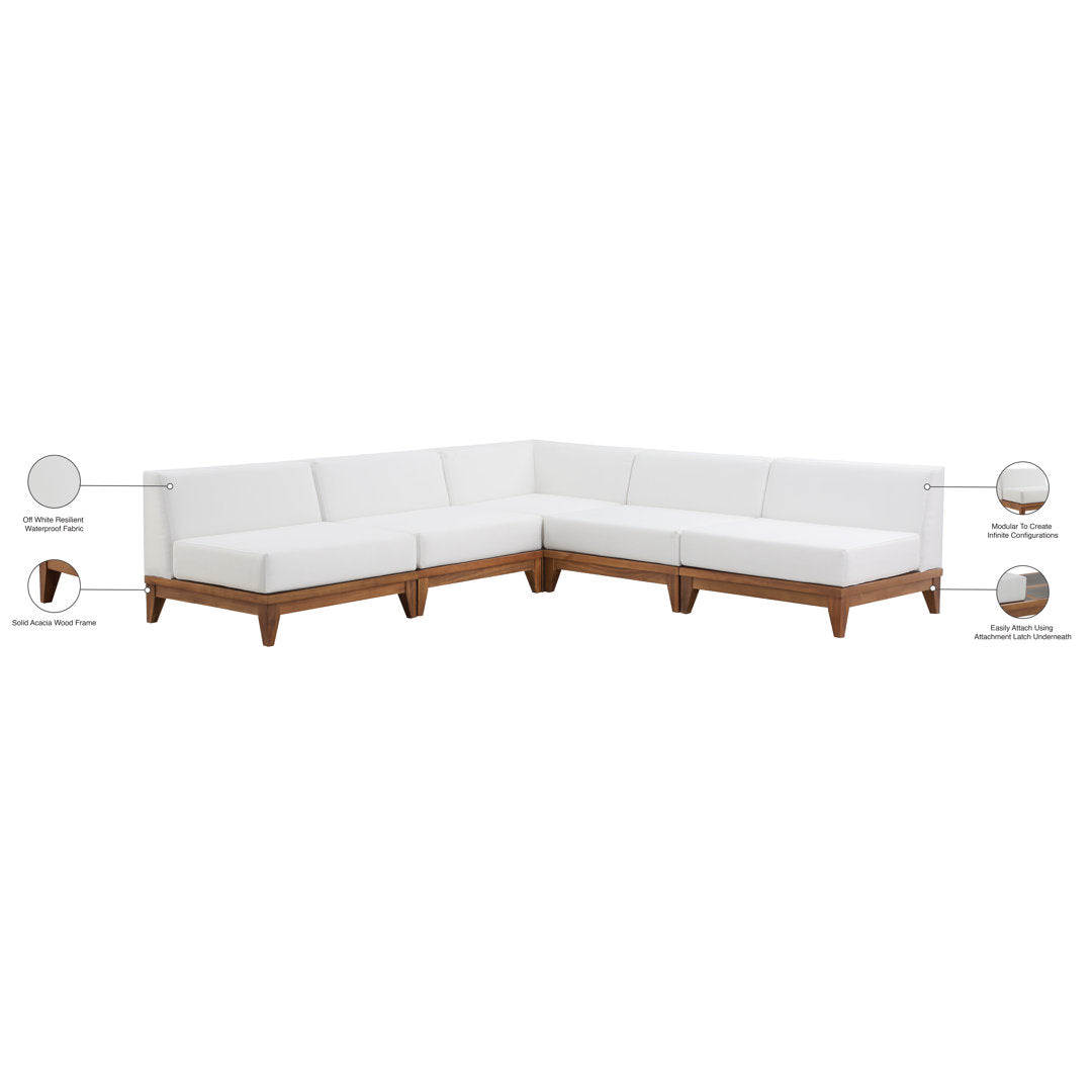 Iriyana 100" Wide Outdoor Symmetrical Patio Sectional with Cushions Winston Porter